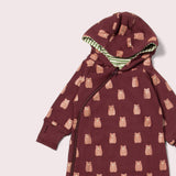 Brown Bears Hooded Reversible Snug Suit