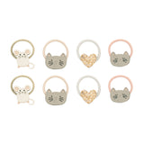 Cat + Mouse Mini Hair Ponies - 8 Pack