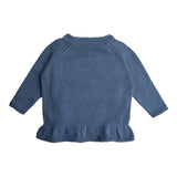 Knitted Jumper - Embroidered Mushrooms - Moonlight Blue