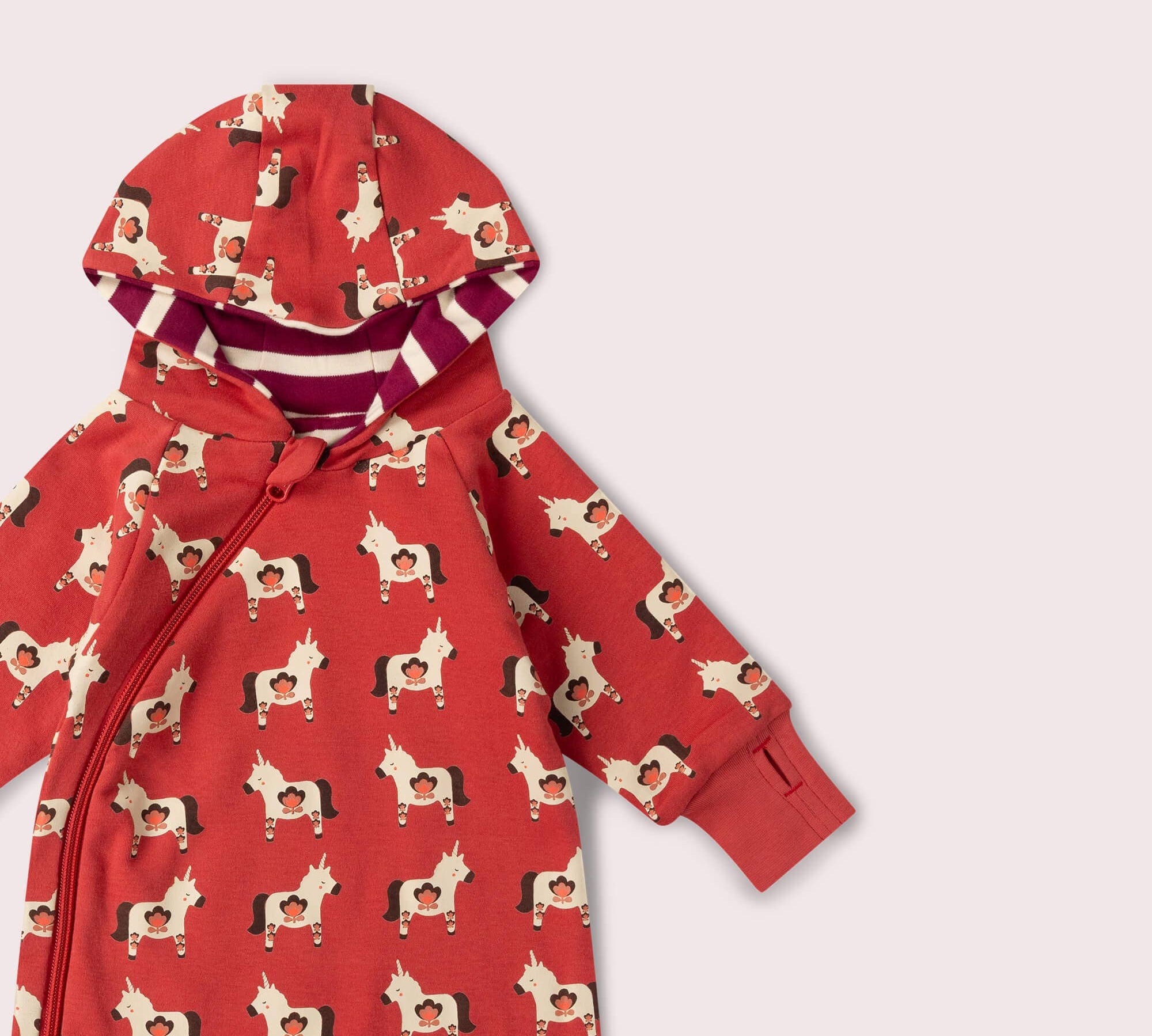 Little Unicorns Hooded Reversible Snug Suit - Rust