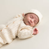 Newborn Knitted Hat - Ecru
