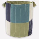 Checkered Fabric Storage Basket Medium - Sage