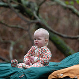Petals Organic Cotton Zip Babygrow - Multi