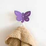 Kids Wall Hook Butterfly - Purple