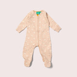 Puddle Ducks Zip Organic Babygrow - Oatmeal