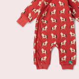 Little Unicorns Hooded Reversible Snug Suit - Rust