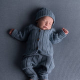 Newborn Knitted Hat - Jeans
