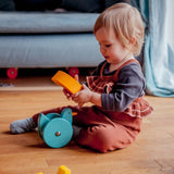 Wooden Roly-Poly Chicken - Yellow