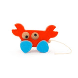 Wooden Pull-Along Bouncing Crab