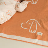 Baby Blanket - Dogs - Ginger + Ecru