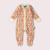 Petals Organic Cotton Zip Babygrow - Multi