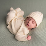 Newborn Knitted Hat - Ecru