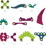 Clixo Dino Discovery Pack - Kids Magnetic Toy - 22 pcs