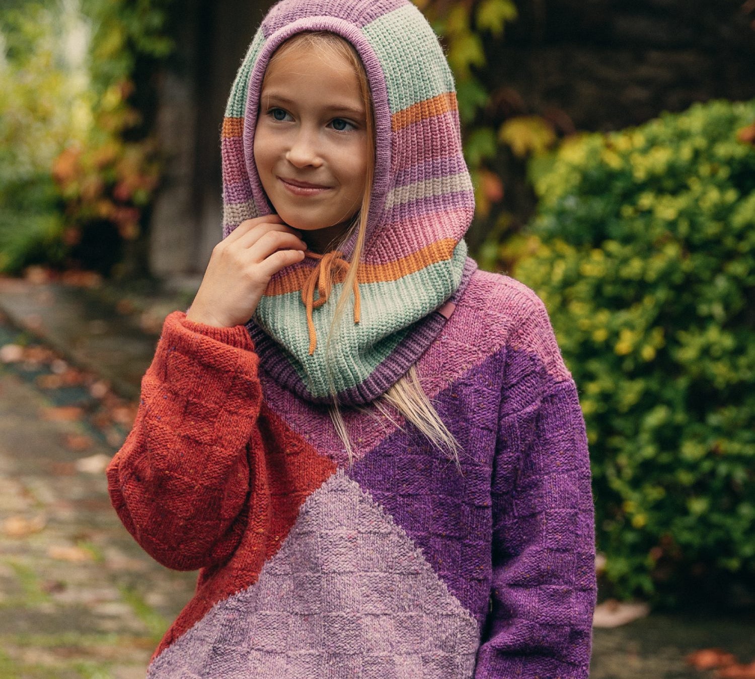 Kids Knitted Balaclava - Stripe