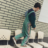 Kids Colour Block Knitted Jumper - Navy + Green