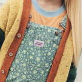 Kids Dungarees - Green Floral