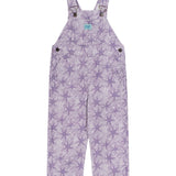 Kids Corduroy Dungarees - Purple Stars