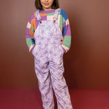 Kids Corduroy Dungarees - Purple Stars