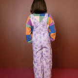Kids Corduroy Dungarees - Purple Stars