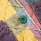 Girls Collared Jacket - Purple Check