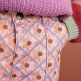 Kids Colour Block Knitted Jumper - Red + Purple