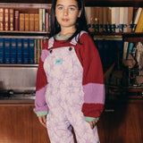 Kids Colour Block Knitted Jumper - Red + Purple