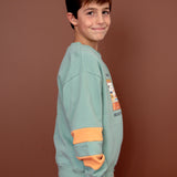 Kids Retro Cassette Sweatshirt – Green