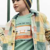 Kids Retro Cassette Sweatshirt – Green
