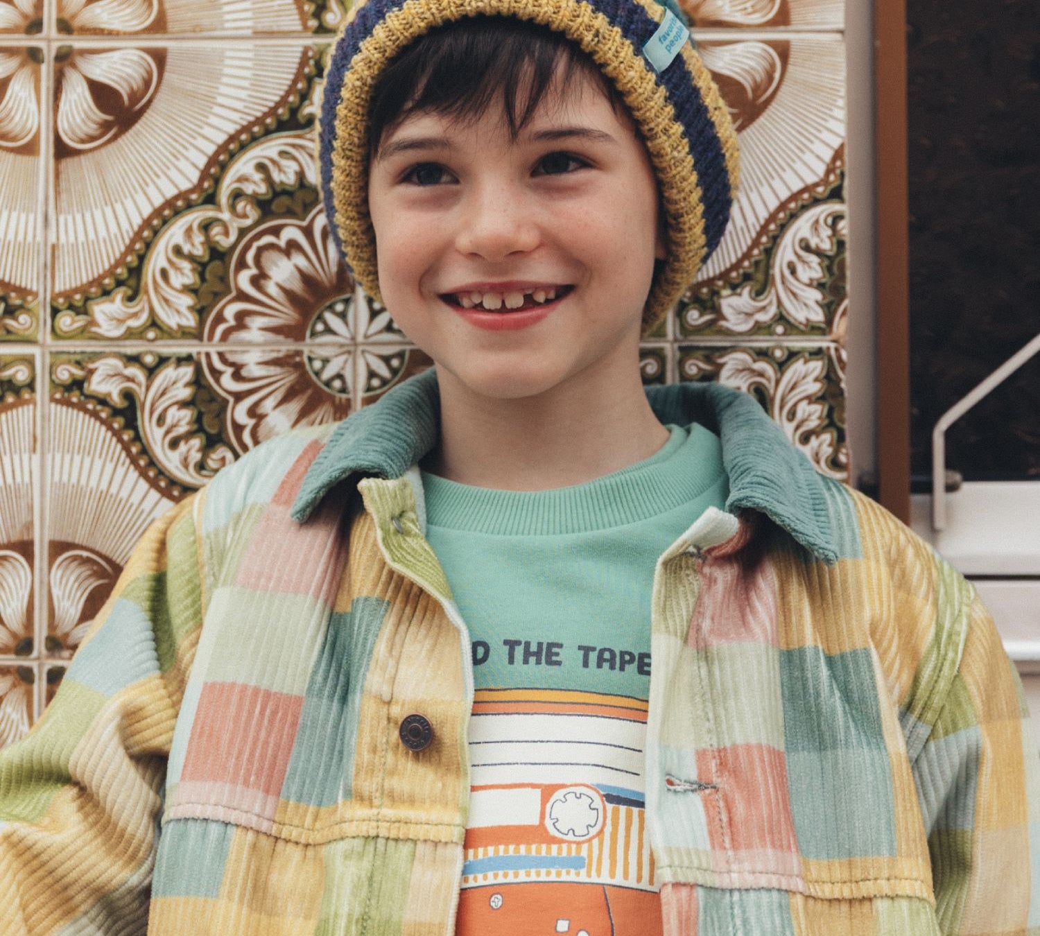Kids Retro Cassette Sweatshirt – Green