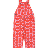 Kids Dungarees - Pink + Red Floral