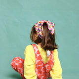 Kids Dungarees - Pink + Red Floral