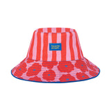 Kids Bucket Hat - Pink + Red Floral
