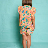 Ruffle Hem Kids Shorts – Floral