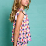 Ruffle Hem Kids Shorts – Checkered