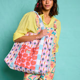 Tote Bag - Checkered + Floral Mix