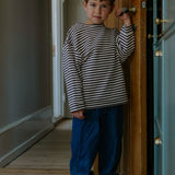 Kids Stripe Sweatshirt – Embroidered Smiley Patches