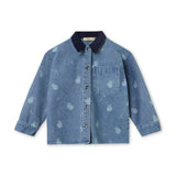 Kids Denim Shirt - Pear Print