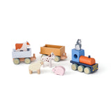Wooden Farm Animal Train