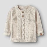 Baby Cable Knitted Jumper - Cream Melange