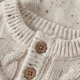 Baby Cable Knitted Jumper - Cream Melange