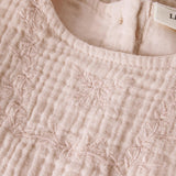 Baby Embroidered Dress - Peach Whip