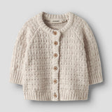 Baby Knitted Cardigan - Cream Melange