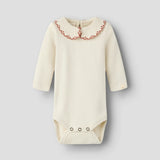 Organic Cotton Bodysuit – Scallop Collar