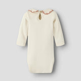 Organic Cotton Bodysuit – Scallop Collar