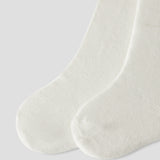 Baby Ribbed Knit Tights - White