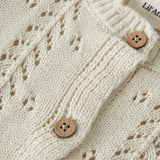 Baby Pointelle Knit Cardigan – Cream
