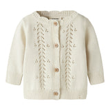 Baby Pointelle Knit Cardigan – Cream