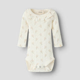 Baby Organic Cotton Ruffle Collar Bodysuit - Floral