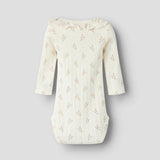 Baby Organic Cotton Ruffle Collar Bodysuit - Floral