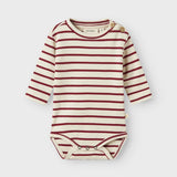 Striped Bodysuit - Organic Cotton - Dahlia